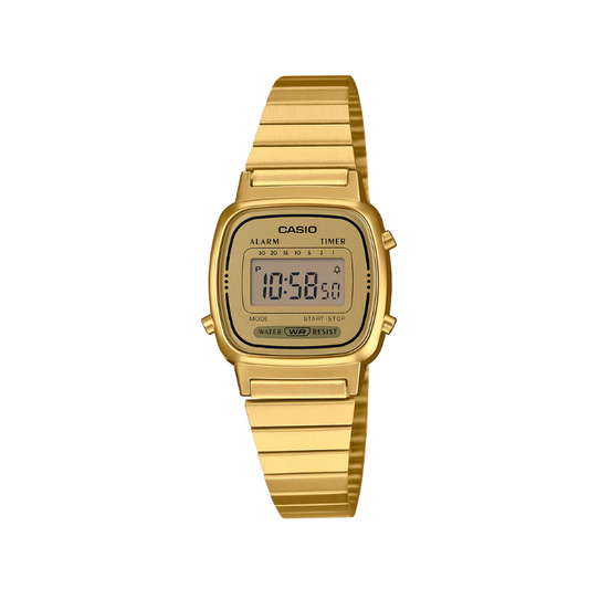 CASIO LA670WGA-9DF Vintage Ladies Digital Stainless-Steel Watch