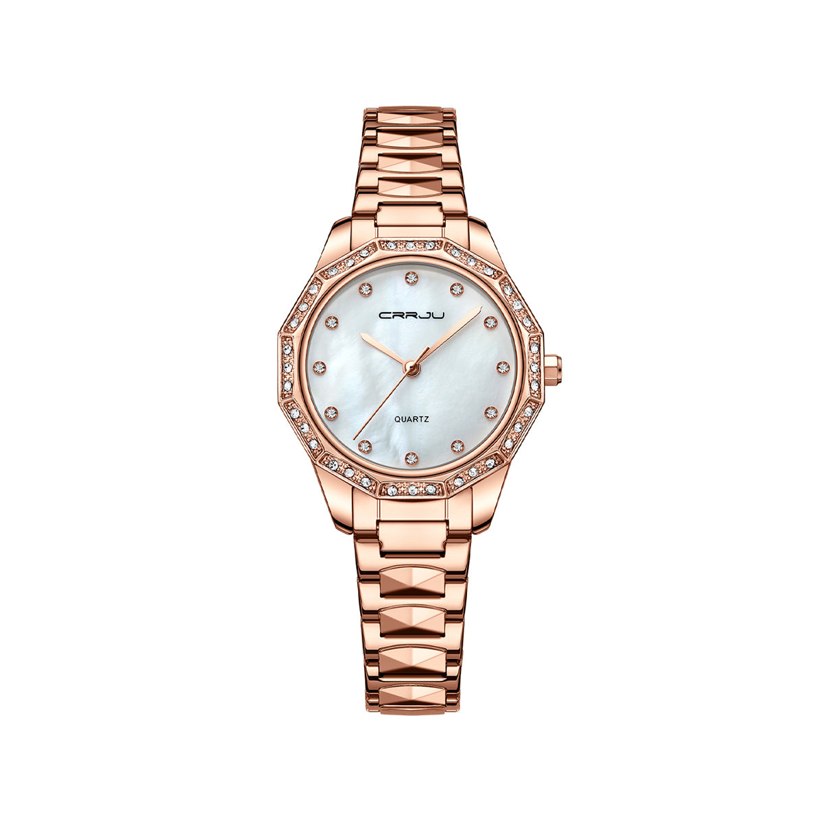 CRRJU 2195 Luxury Quartz Ladies Stainless Steel Watch-Rose Gold