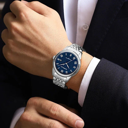 CRRJU 5010 Quartz Classic Stainless Steel Calendar Men's Watch