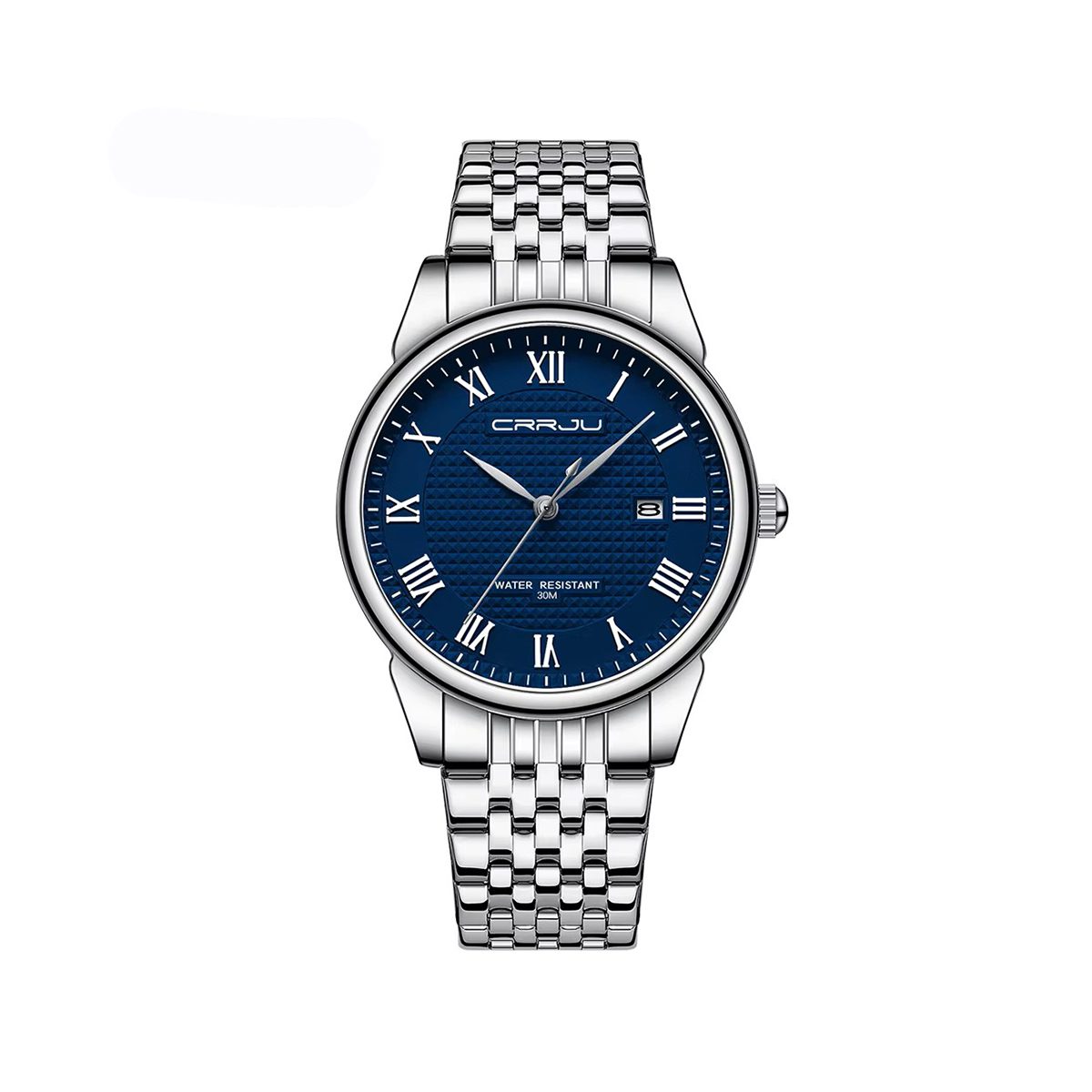 CRRJU 5010 Quartz Classic Stainless Steel Calendar Men's Watch