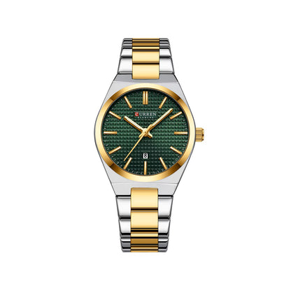 CURREN 8439 Female Quartz Stainless Steel Wristwatch-Green Gold