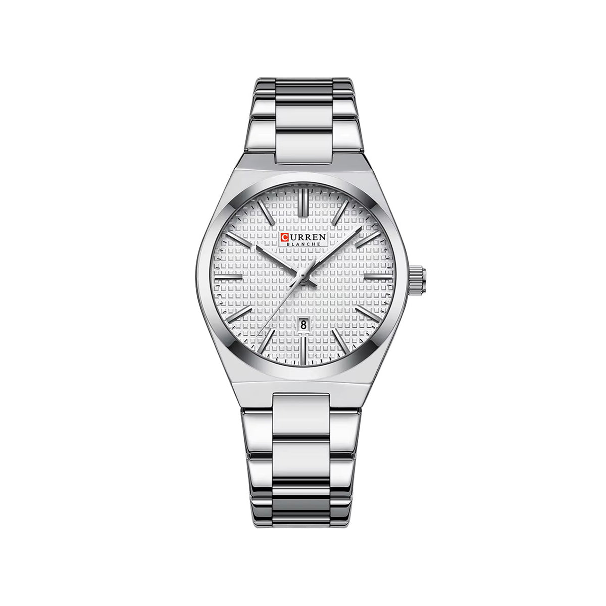 CURREN 8439 Female Quartz Stainless Steel Wristwatch-Silver