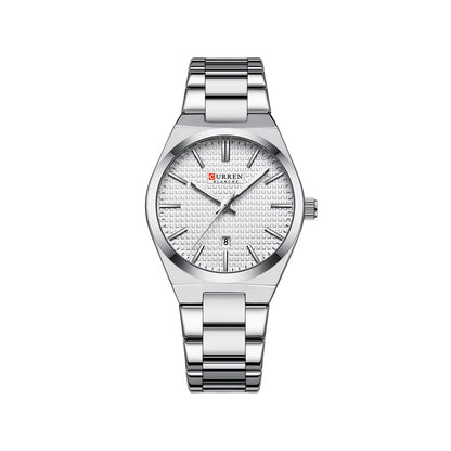 CURREN 8439 Female Quartz Stainless Steel Wristwatch-Silver