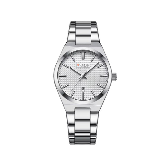 CURREN 8439 Female Quartz Stainless Steel Wristwatch-Silver