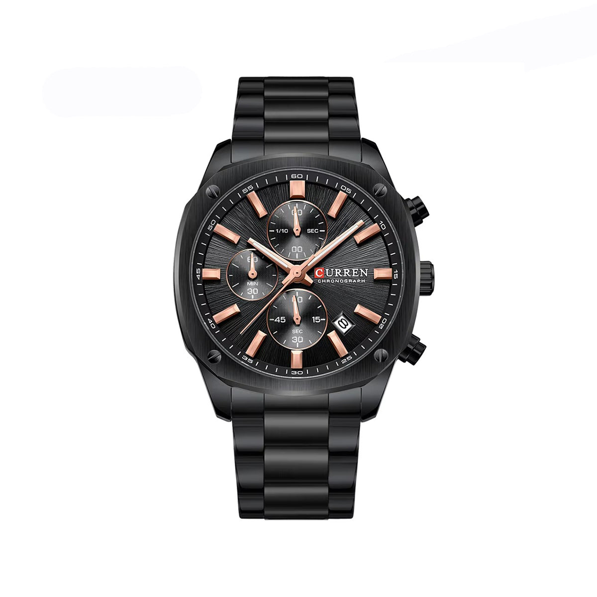 CURREN 8490 Chronograph Stainless Steel Men’s Watch-Black