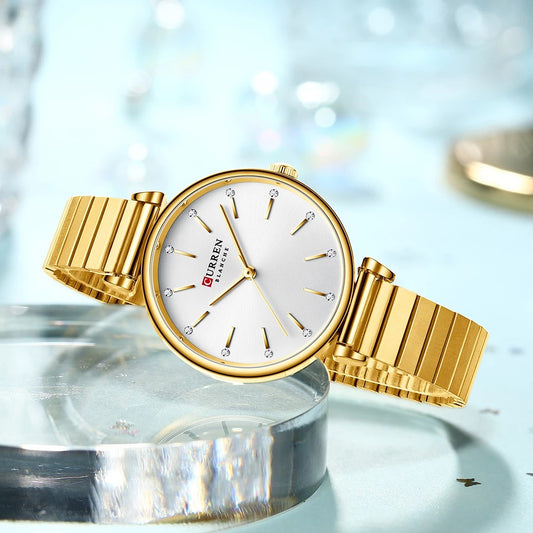 Curren 9081 Quartz Wristwatches for Women - Gold