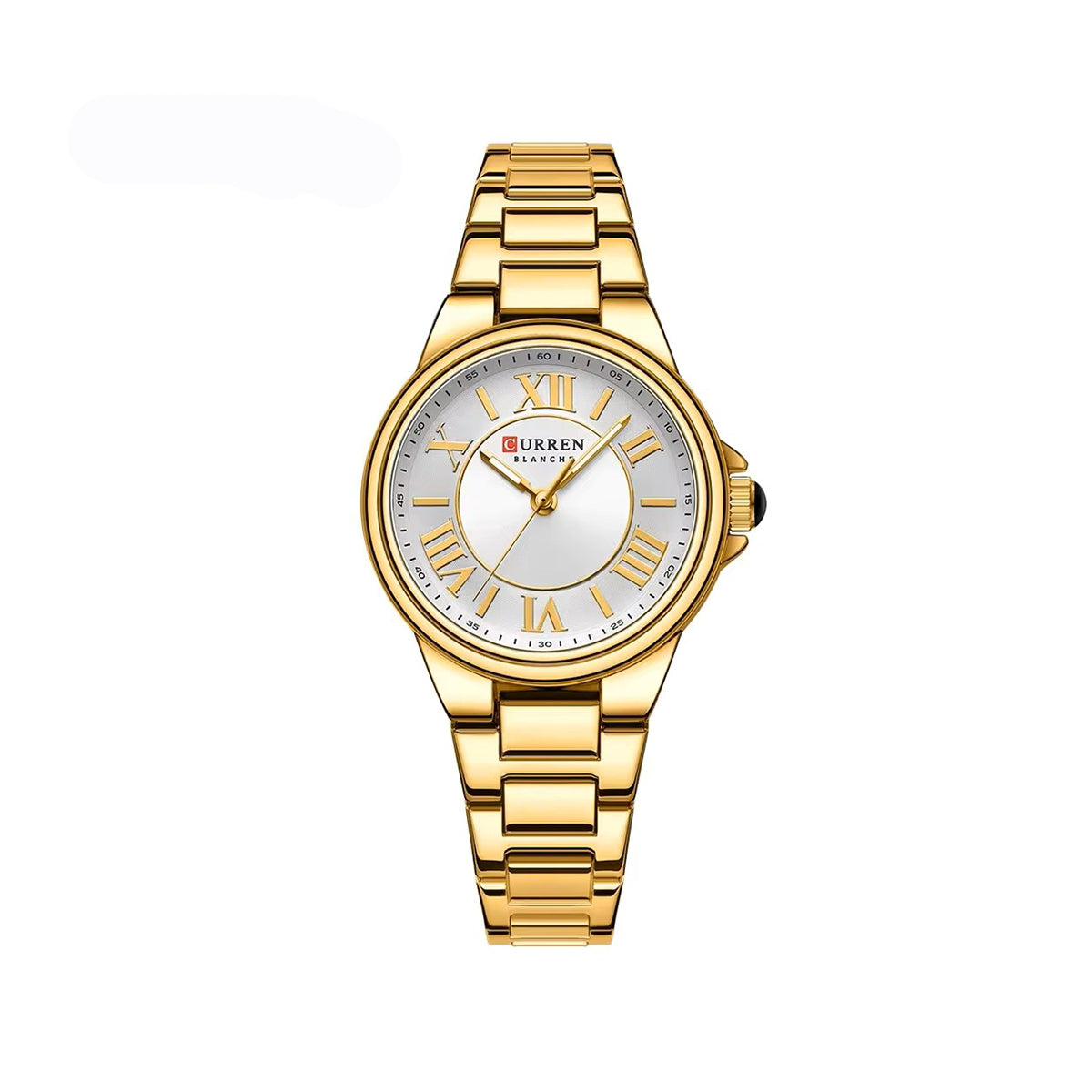 CURREN 9091 Elegant Quartz Stainless Steel Ladies Watch-Gold White