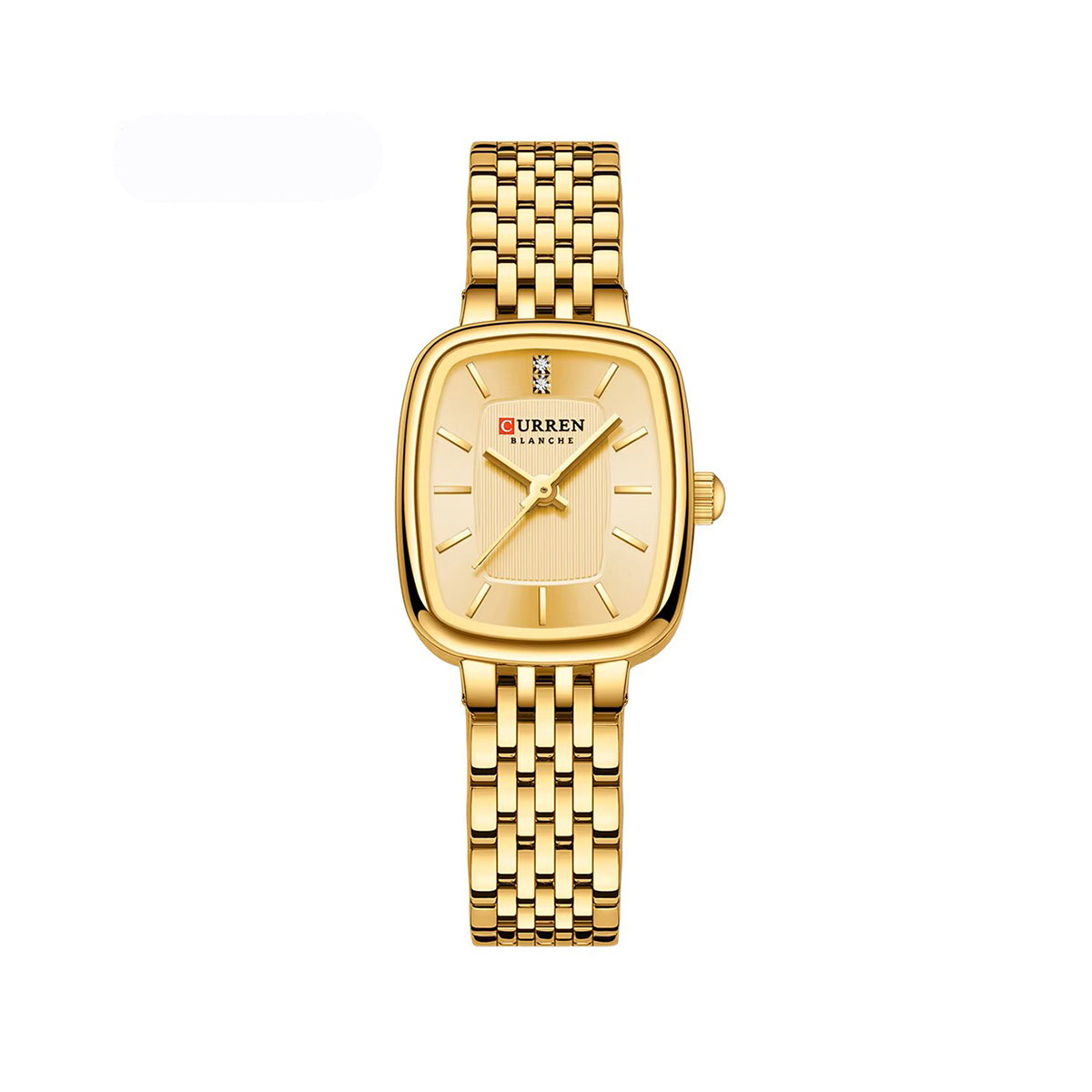 CURREN 9093 Luxury Square Stainless Steel Ladies Watch-Gold