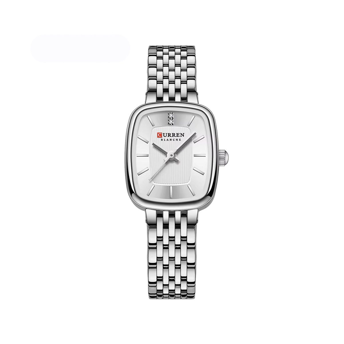 CURREN 9093 Luxury Square Stainless Steel Ladies Watch-Silver