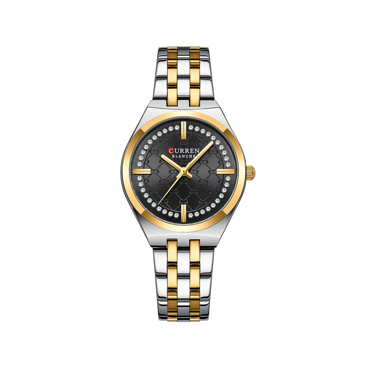 CURREN 9096 New Luxury Quartz Stainless Steel Ladies Watch-Black