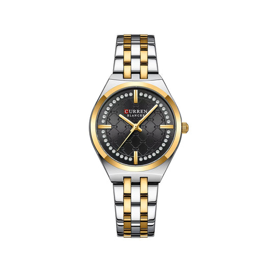 CURREN 9096 New Luxury Quartz Stainless Steel Ladies Watch-Black