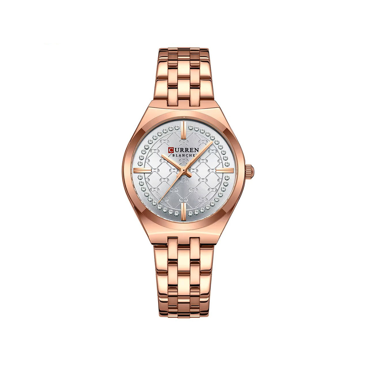 CURREN 9096 New Luxury Quartz Stainless Steel Ladies Watch-Rose Gold