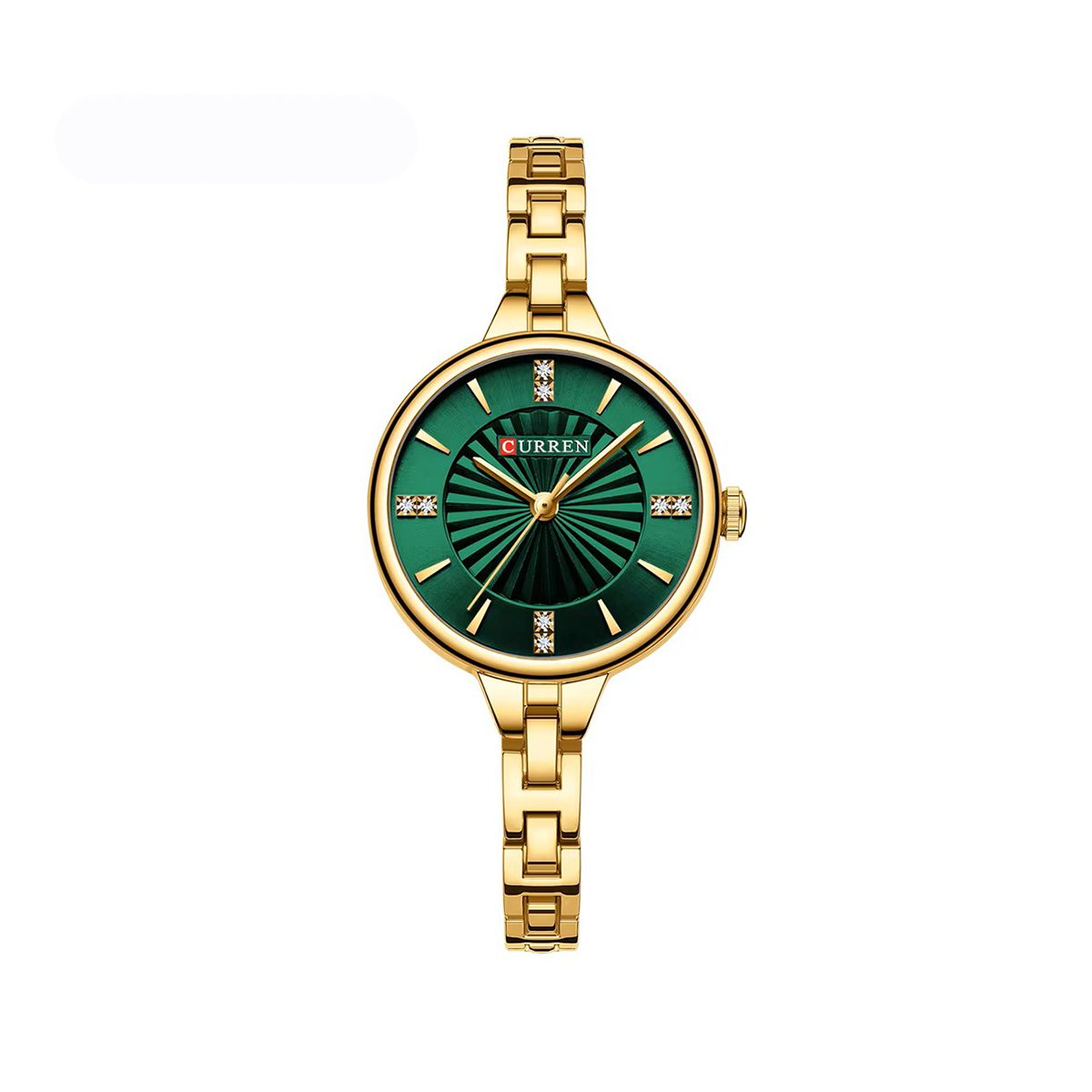 CURREN 9097 Quartz Latest Fashion Elegant Ladies Watch-Gold Green