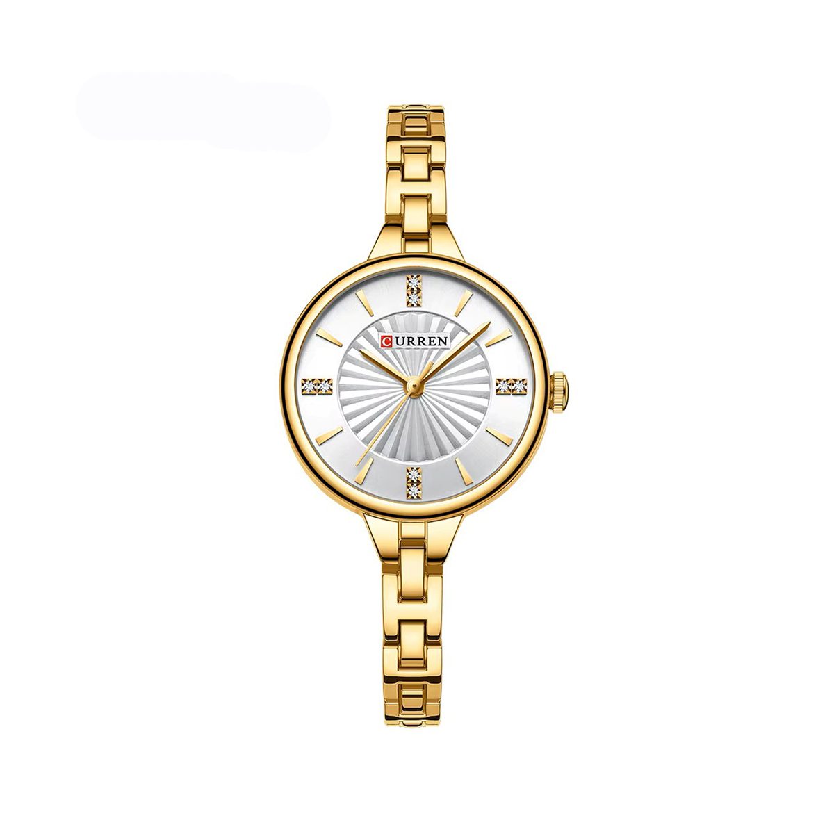 CURREN 9097 Quartz Latest Fashion Elegant Ladies Watch-Gold White