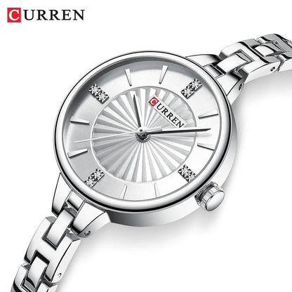 CURREN 9097 Quartz Latest Fashion Elegant Ladies Watch-Silver