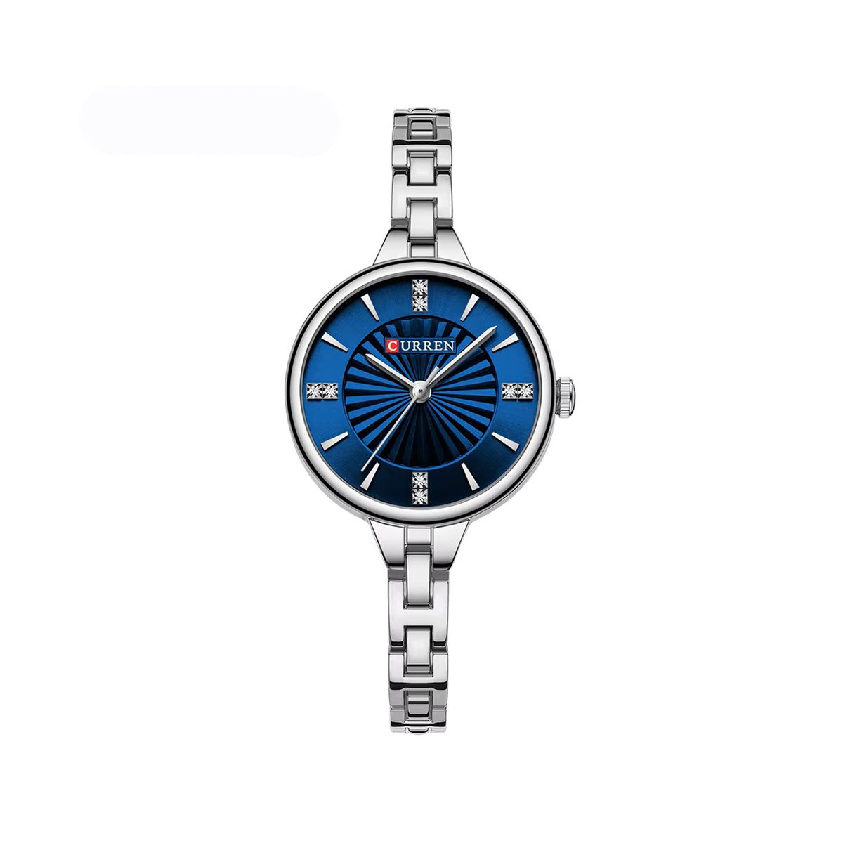 CURREN 9097 Quartz Latest Fashion Elegant Ladies Watch-Silver Blue