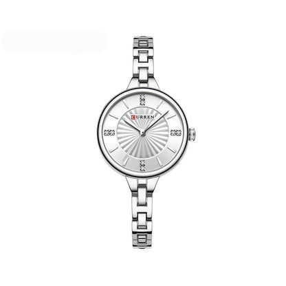 CURREN 9097 Quartz Latest Fashion Elegant Ladies Watch-Silver