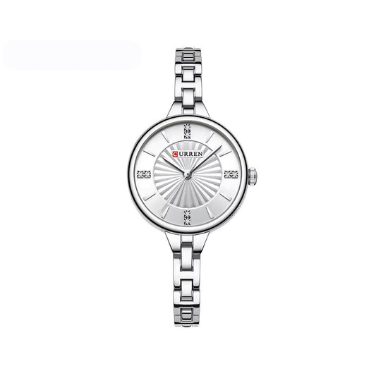 CURREN 9097 Quartz Latest Fashion Elegant Ladies Watch-Silver