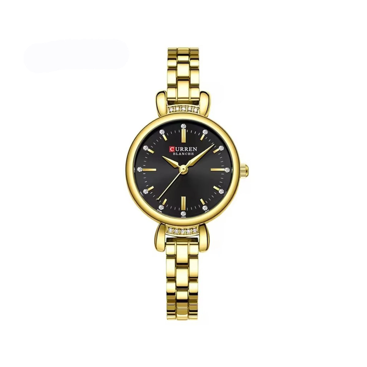 CURREN 9098 Elegant Exclusive Quartz Ladies Watch-Gold Black