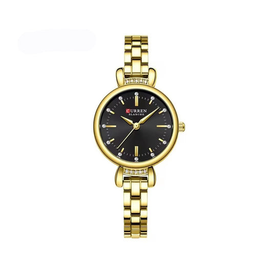 CURREN 9098 Elegant Exclusive Quartz Ladies Watch-Gold Black