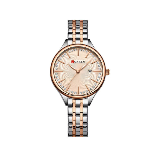 CURREN 9099 Small Dial Simple Stainless Steel Ladies Watch-Rose gold