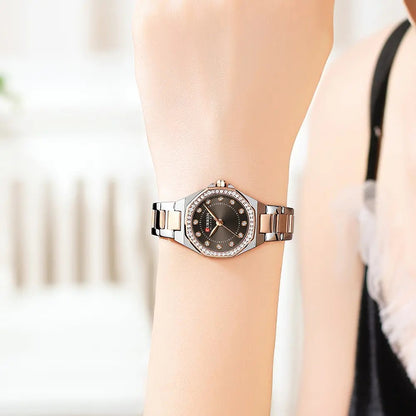 CURREN 9100 Elegant Fashion Stainless Steel Ladies Watch-Rose Gold