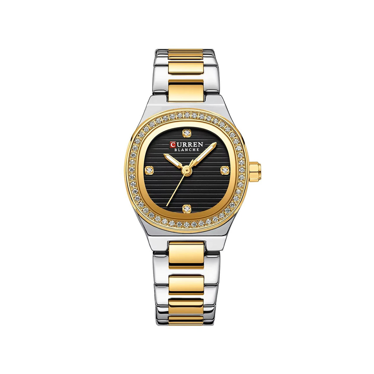 CURREN 9101 Casual Quartz Stainless Steel Luminous Ladies Watch-Black