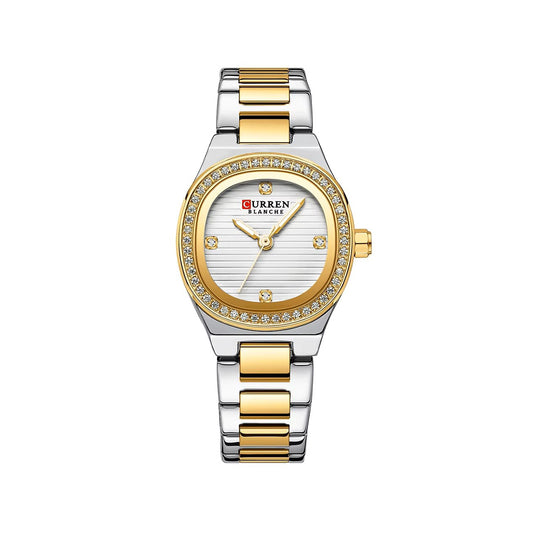 CURREN 9101 Casual Quartz Stainless Steel Luminous Ladies Watch-White