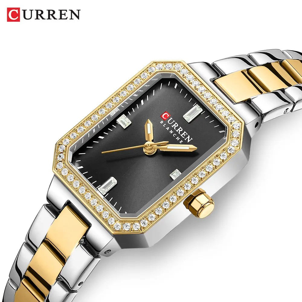 CURREN 9102 Casual Quartz Stainless Steel Ladies Watch-Black