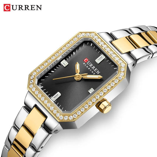 CURREN 9102 Casual Quartz Stainless Steel Ladies Watch-Black