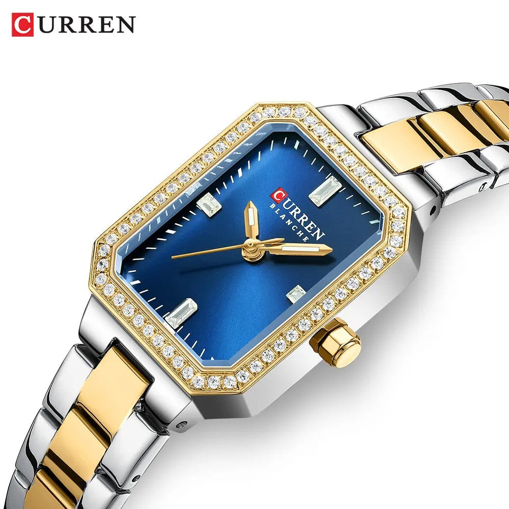 CURREN 9102 Casual Quartz Stainless Steel Ladies Watch-Blue