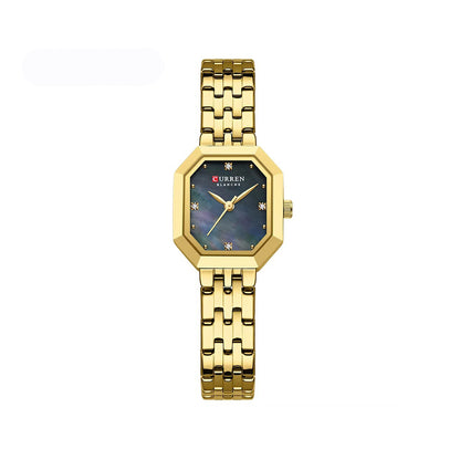 CURREN 9108 New Casual Quartz Ladies Watch-Gold Black