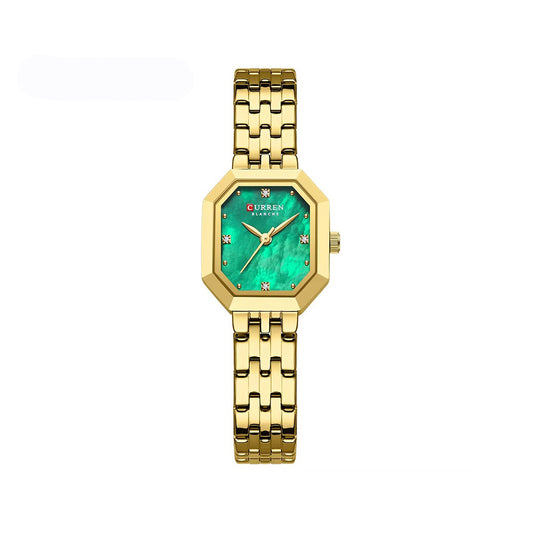 CURREN 9108 New Casual Quartz Ladies Watch-Gold green