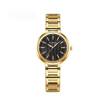 CURREN 9109 New Arrival Elegant Fashion Ladies Watch-Gold Black