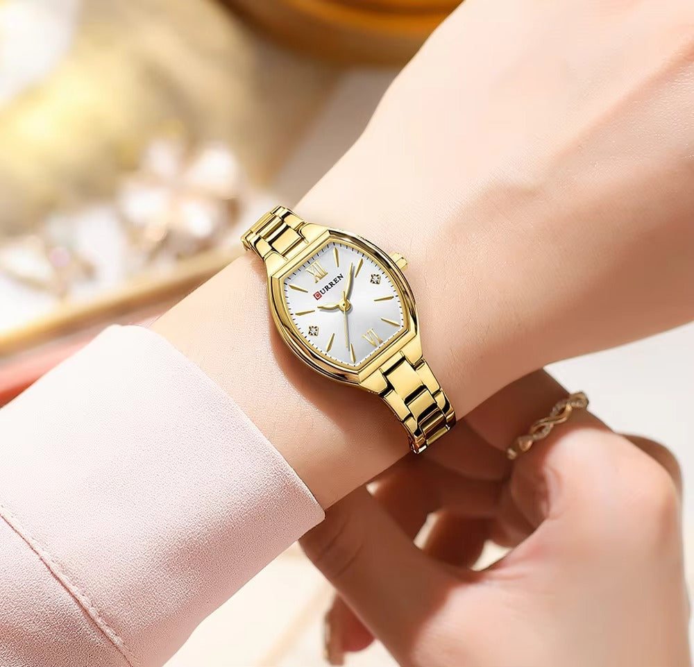 CURREN 9112 Women’s Stainless Steel Watch – Gold Elegant Design