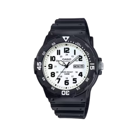 Casio MRW-200H-7B 100M Diver-Style Watch with Rotating Bezel