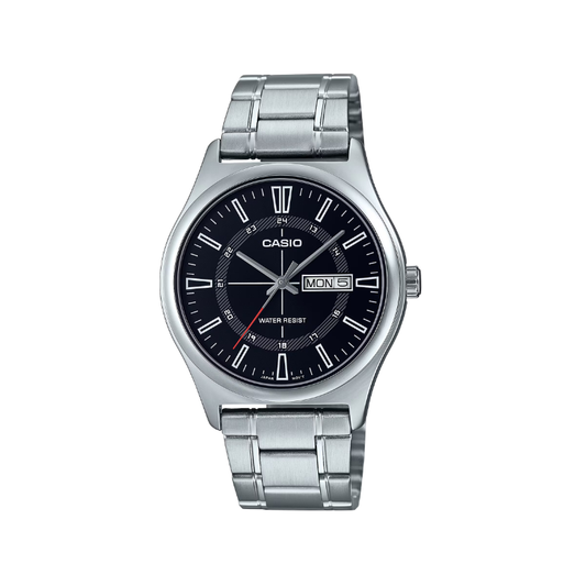 Casio Enticer MTP-V006D-1C Men's Black Dial Stainless Steel Watch