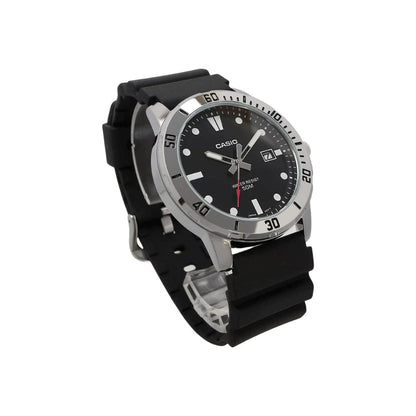 Casio MTP-VD01-1EV Black Dial Dive-Style with Date Display, 50M Water Resistant Men’s Analog Quartz Watch