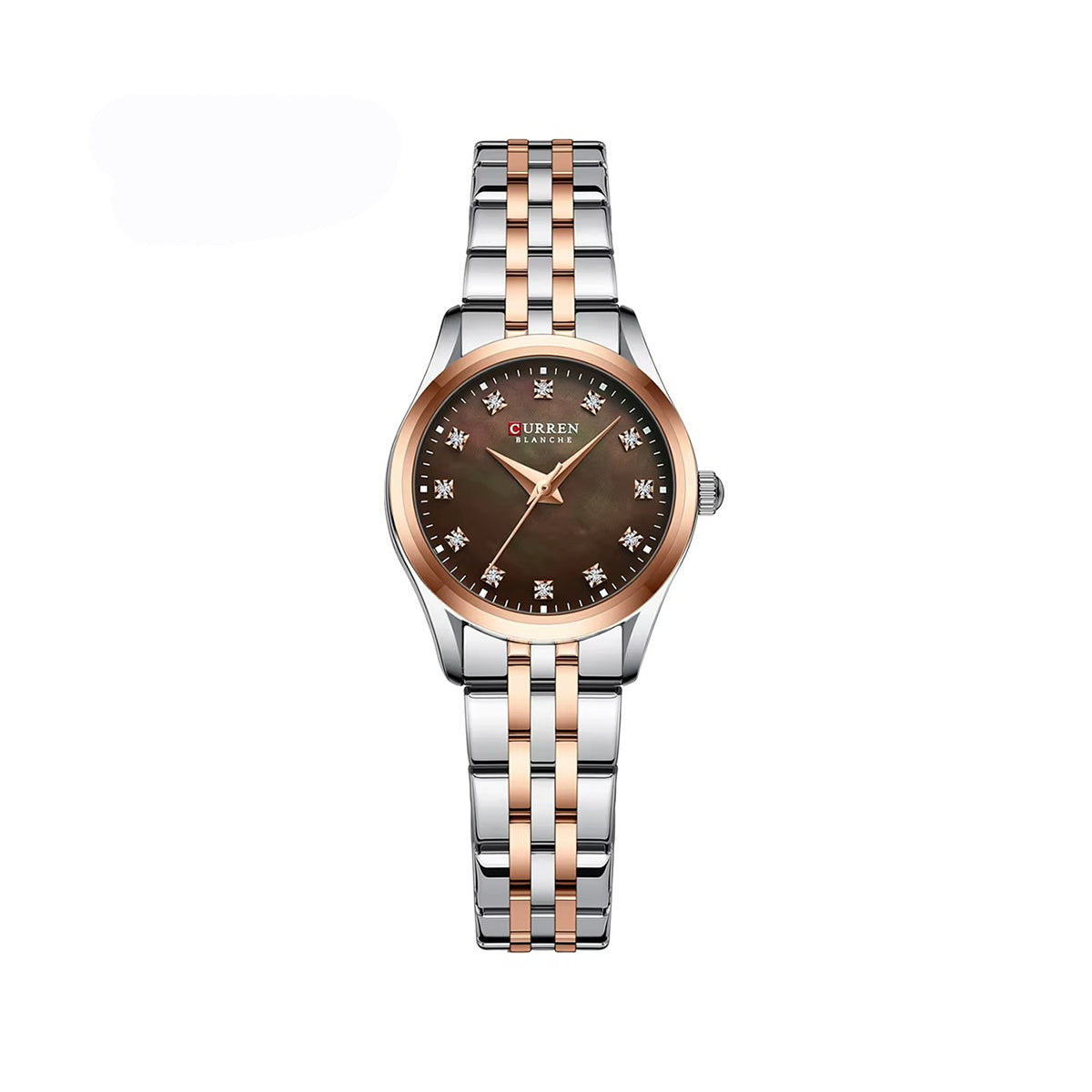 Curren 9111 Simple Diamonds Design Ladies Watch-Rose Brown