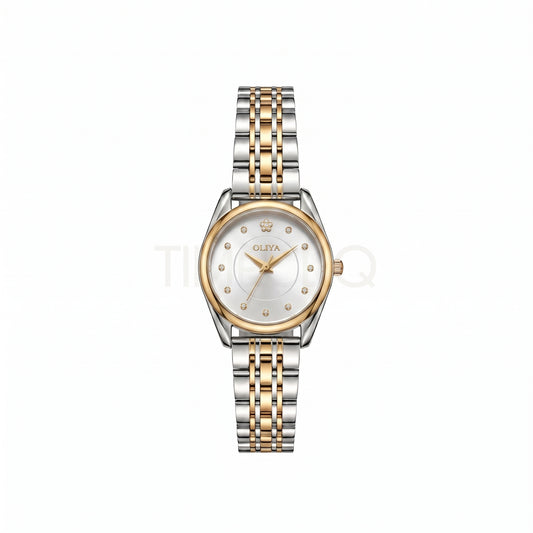 Oliya 6658 White Dial Two-Tone Women’s Watch