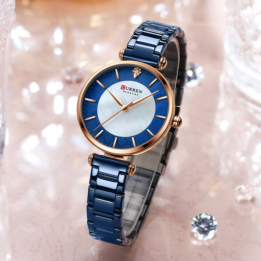 Curren 9072L Montre Femme Women's Bracelet Watch - Blue