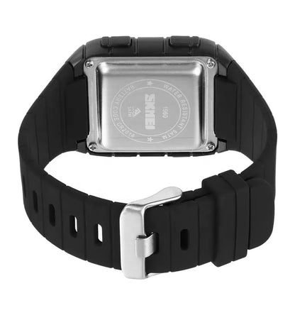 SKMEI 1960 50m Waterproof Electric Men's Watch-Black V2