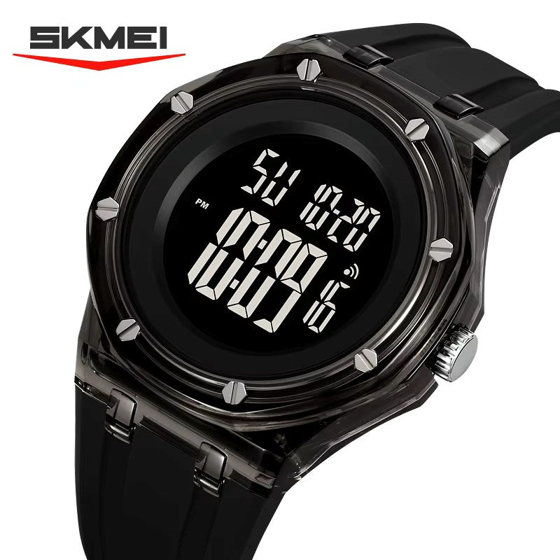 SKMEI 2489 Digital Watch Activity Silicone Strap Water Resist Chrono Calendar Sports Watch- Black - 1299