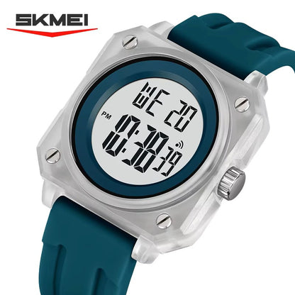 SKMEI 2488 Multifunctional Digital LED Display waterproof Sports Men watch- Blue - 1299