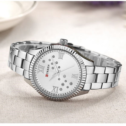 CURREN C9009L Stainless Steel Watch for Women – Silver