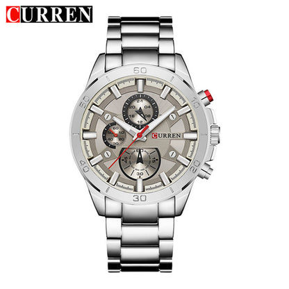 CURREN 8275 Quartz Casual Watch for Men - Silver
