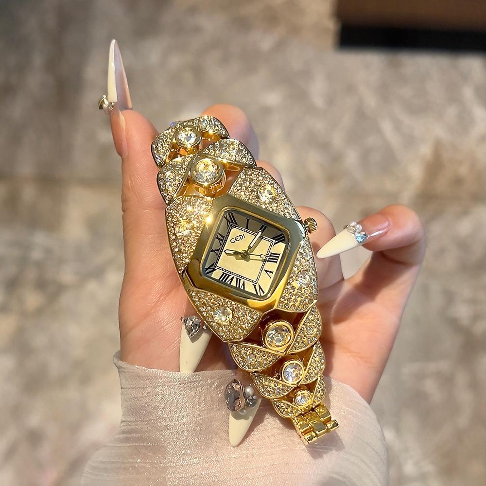 GEDI 52109 Light Luxury Full Diamond Bracelet Quartz Watch