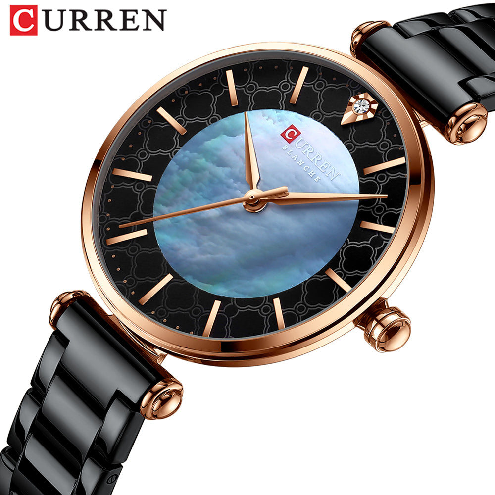 Curren 9072L Montre Femme Women's Bracelet Watch - Black