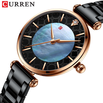 Curren 9072L Montre Femme Women's Bracelet Watch - Black