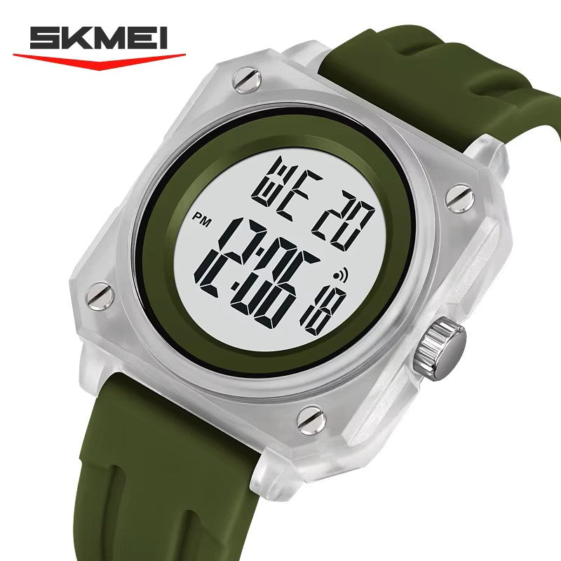 SKMEI 2488 Multifunctional Digital LED Display waterproof Sports Men watch- Green - 1299